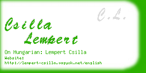 csilla lempert business card